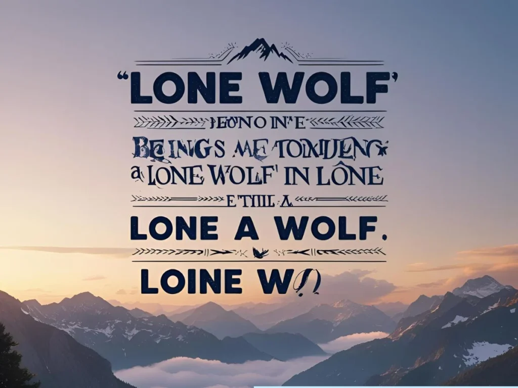 Lone Wolf Quotes for Those Who Feel Different