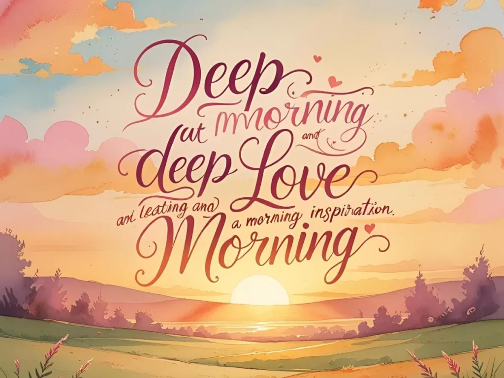 Deep Love Quotes for Morning Inspiration