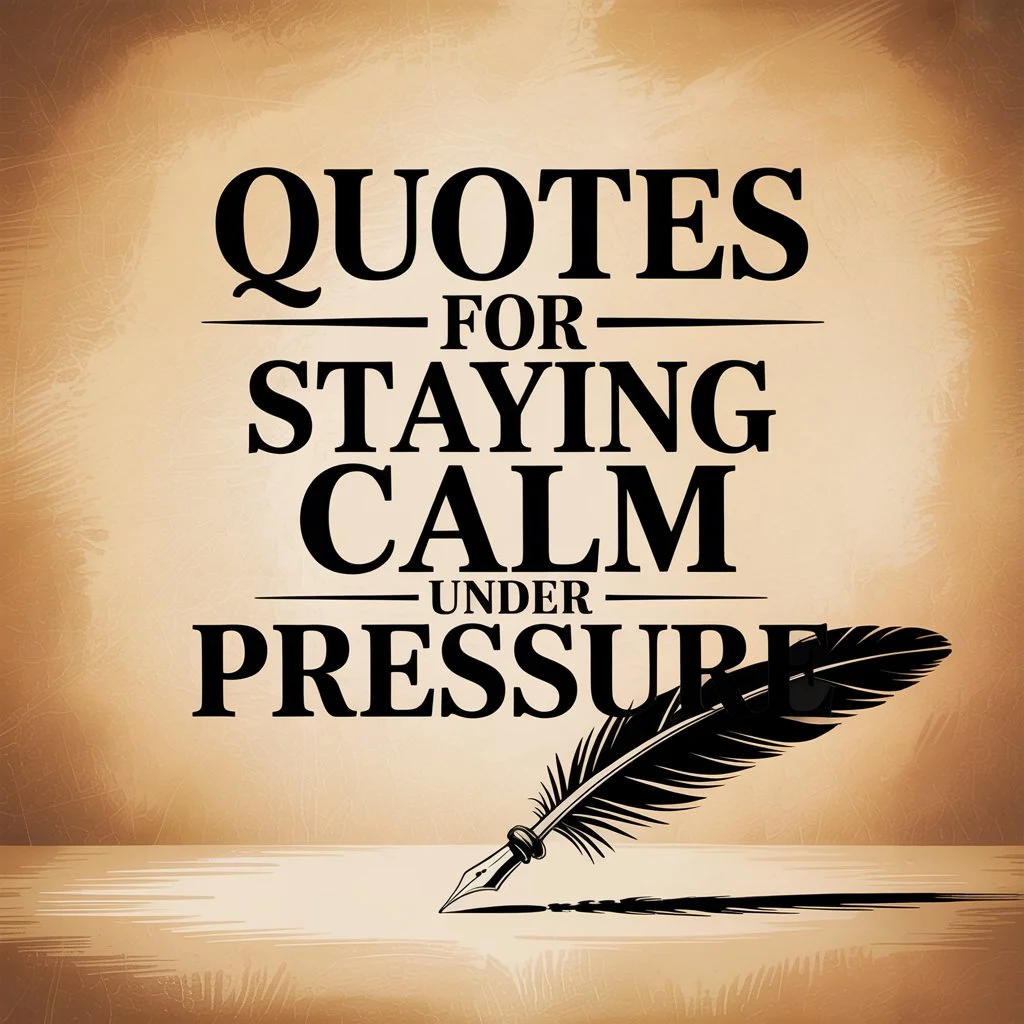 Quotes for Staying Calm Under Pressure