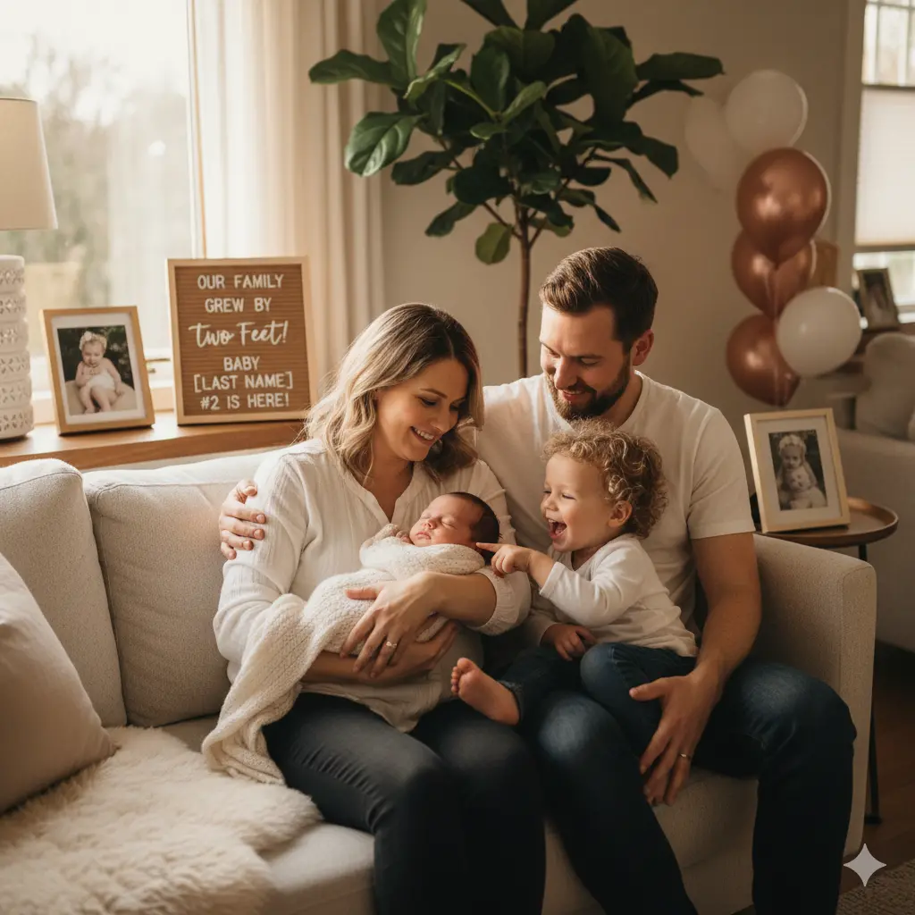 2nd Baby Birth Announcement Captions