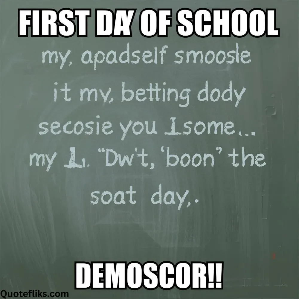 First Day of School Instagram Captions Funny