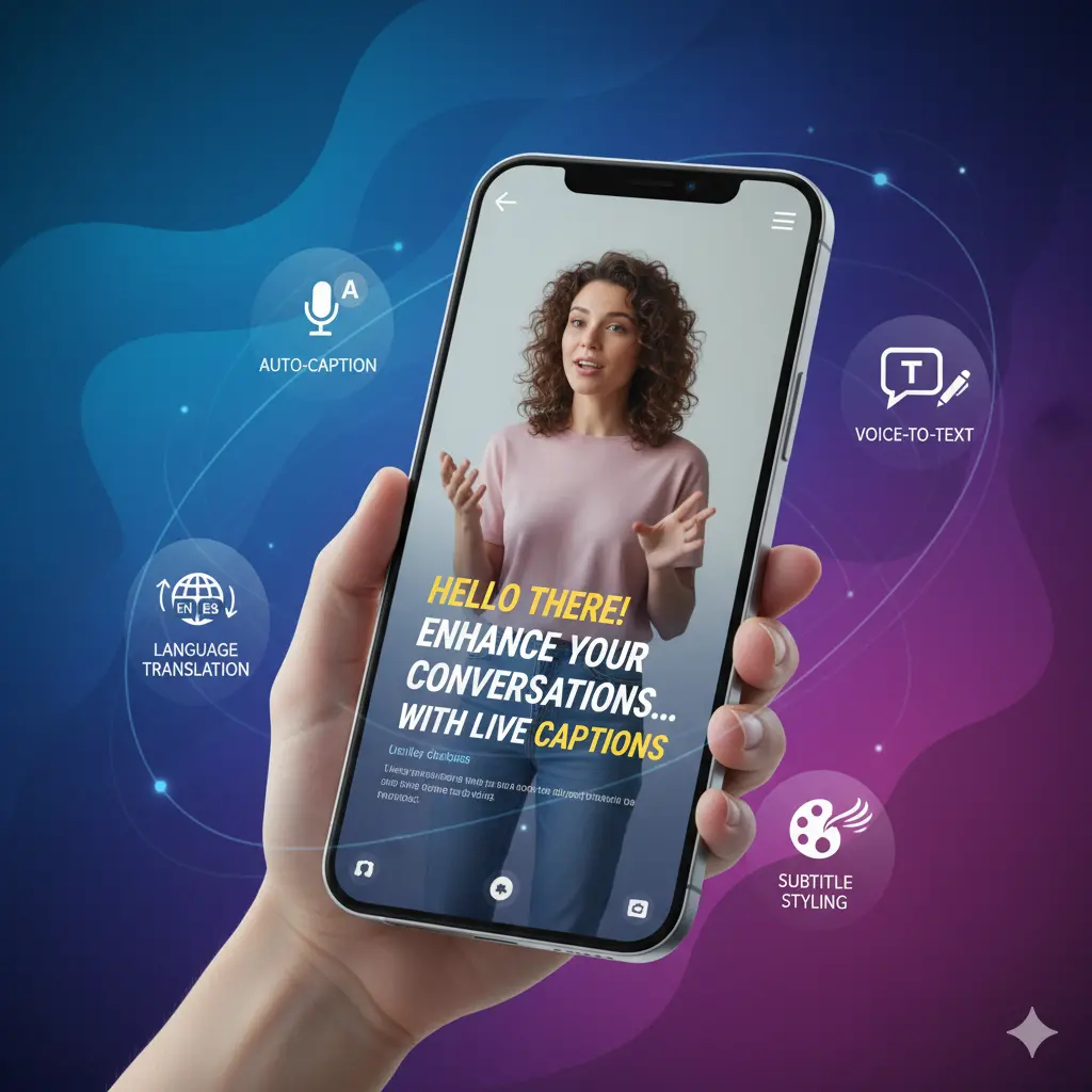Captions for Talking Videos App Features