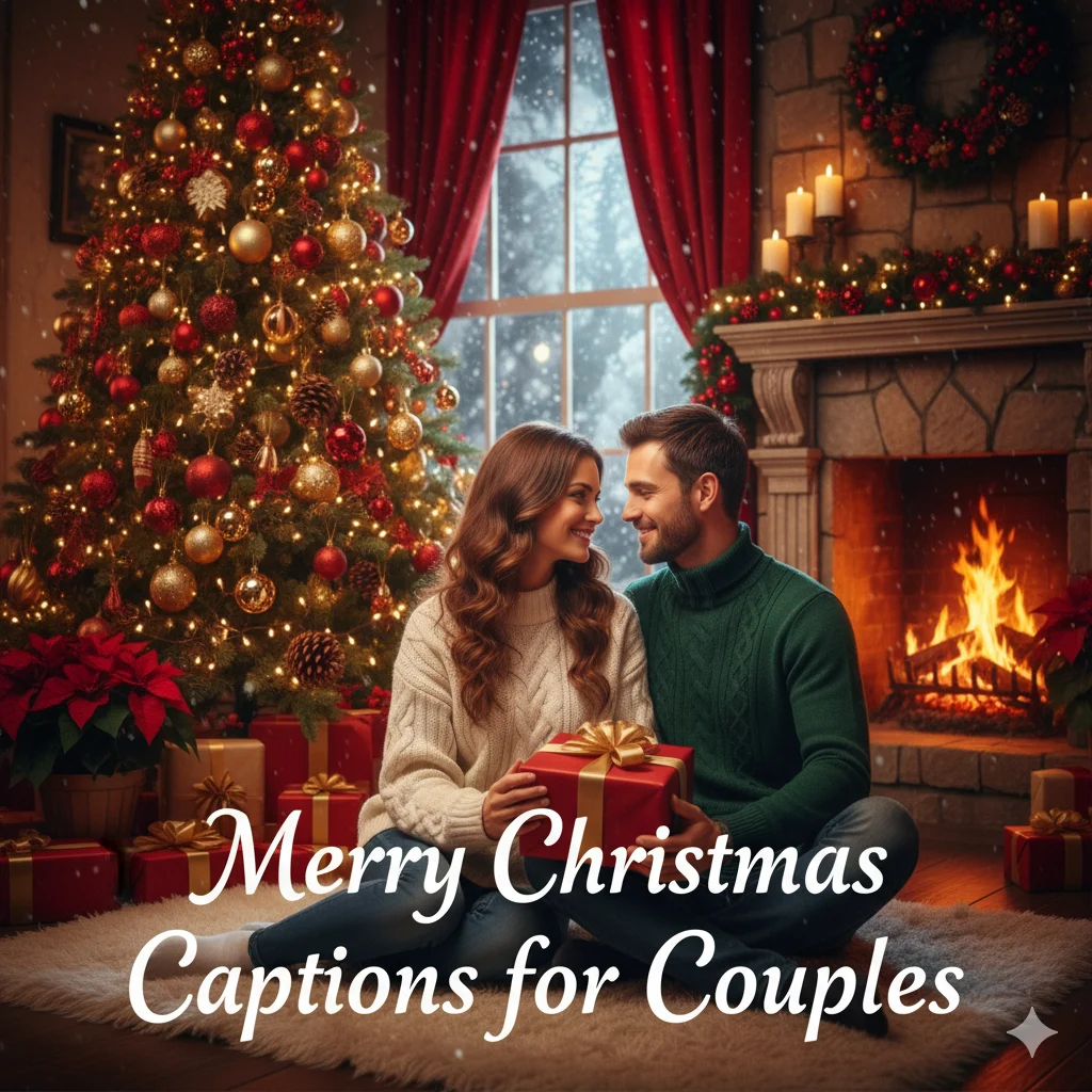 Merry Christmas Captions for Couples