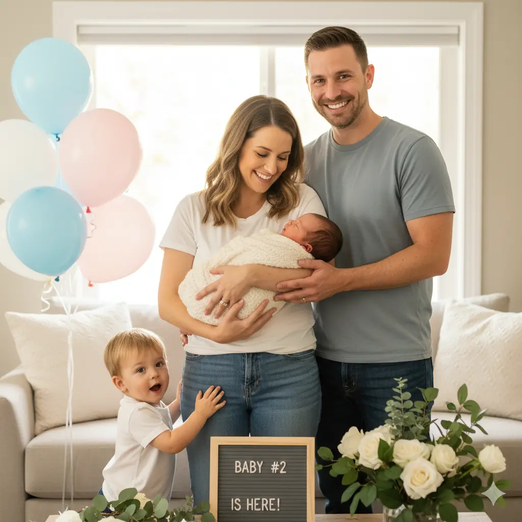 Second Baby Birth Announcement Captions