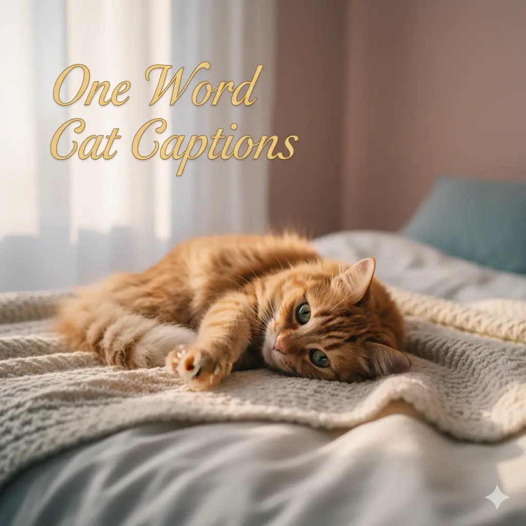 Short Cat Captions for Instagram One Word