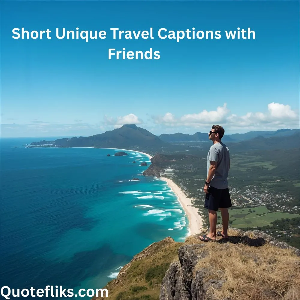 Short Unique Travel Captions with Friends