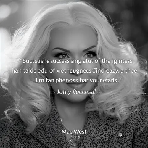 Mae West Quotes about Success