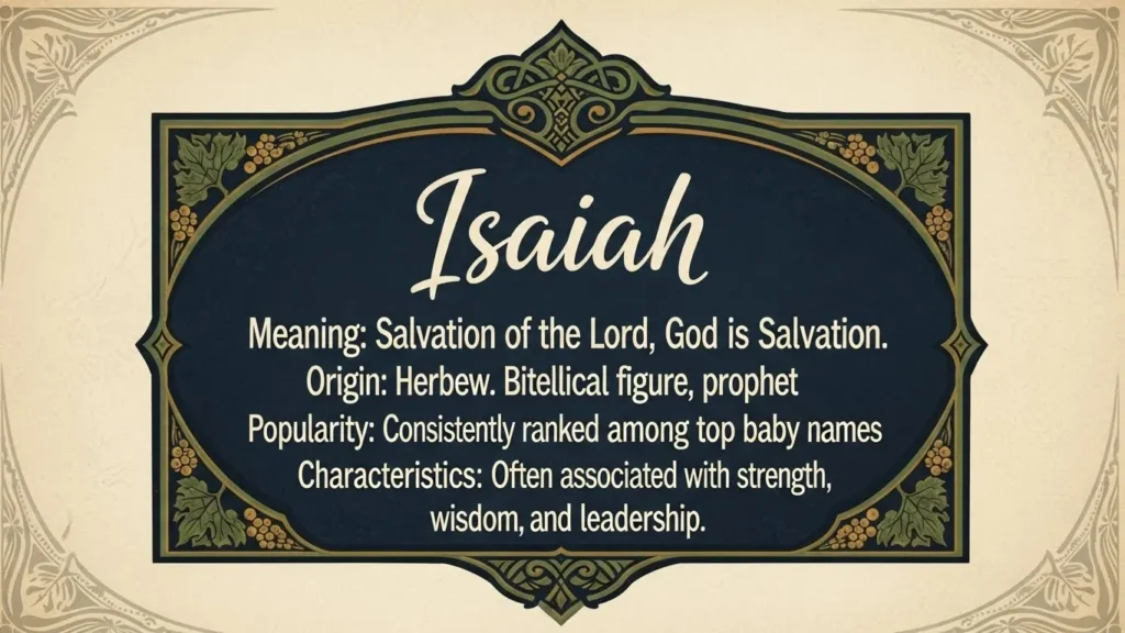 Isaiah Name Meaning