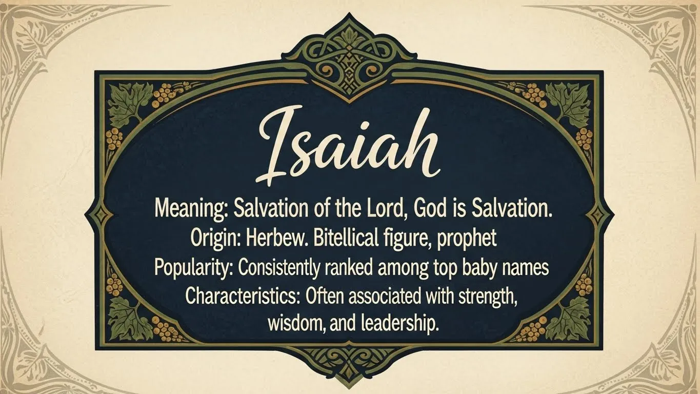 Isaiah Name Meaning