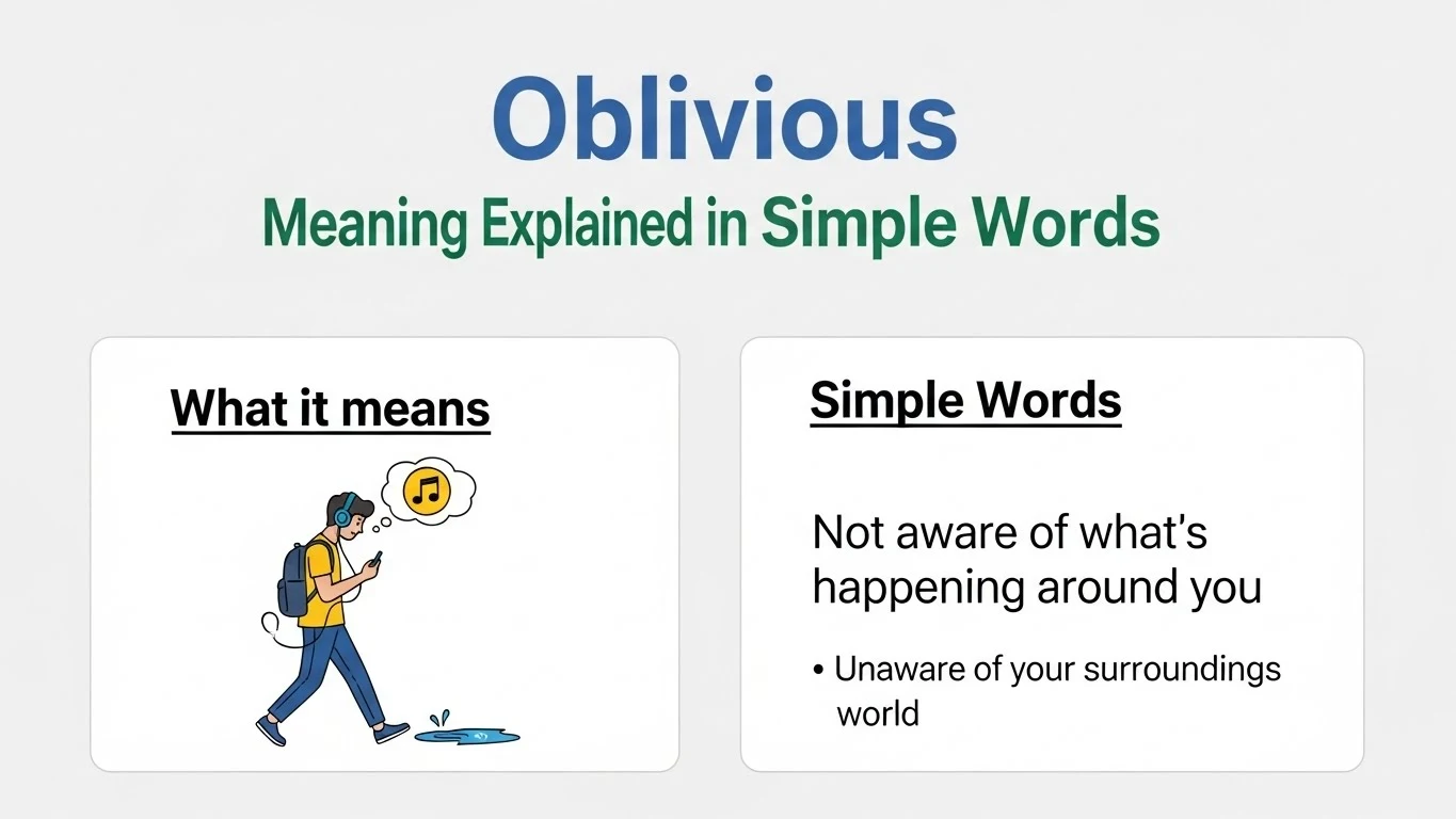 Oblivious Meaning Explained in Simple Words