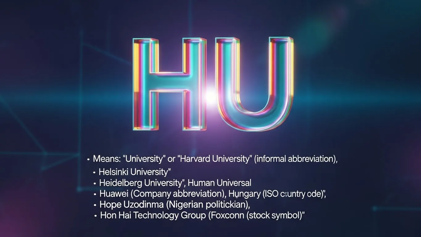What Does HU Mean